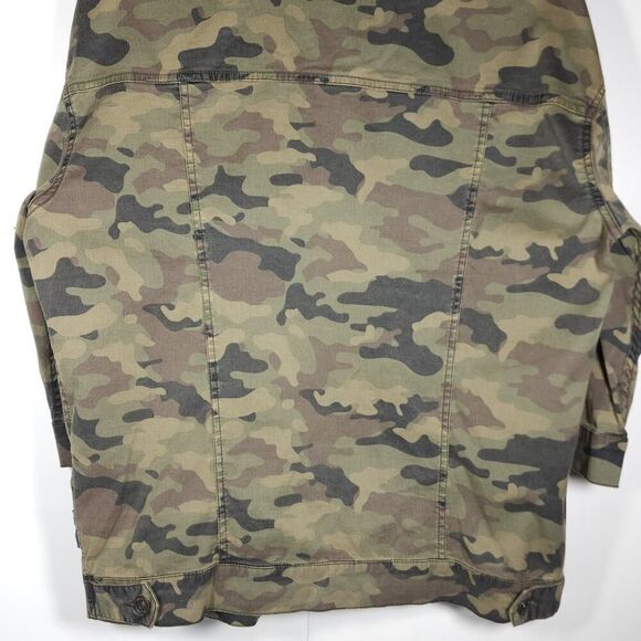 Hudson Women's Emmet Small Solimar Green Camo 3/4 Sleeve Boyfriend Jacket - Picture 10 of 11